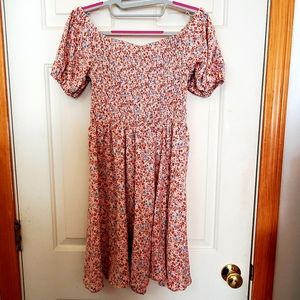 Floral above the knee dress. Shein Medium